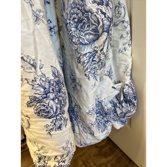 Melange Home Duvet Cover Navy Toile, King Size 80 x 104” 100% Cotton - Picture 8 of 15